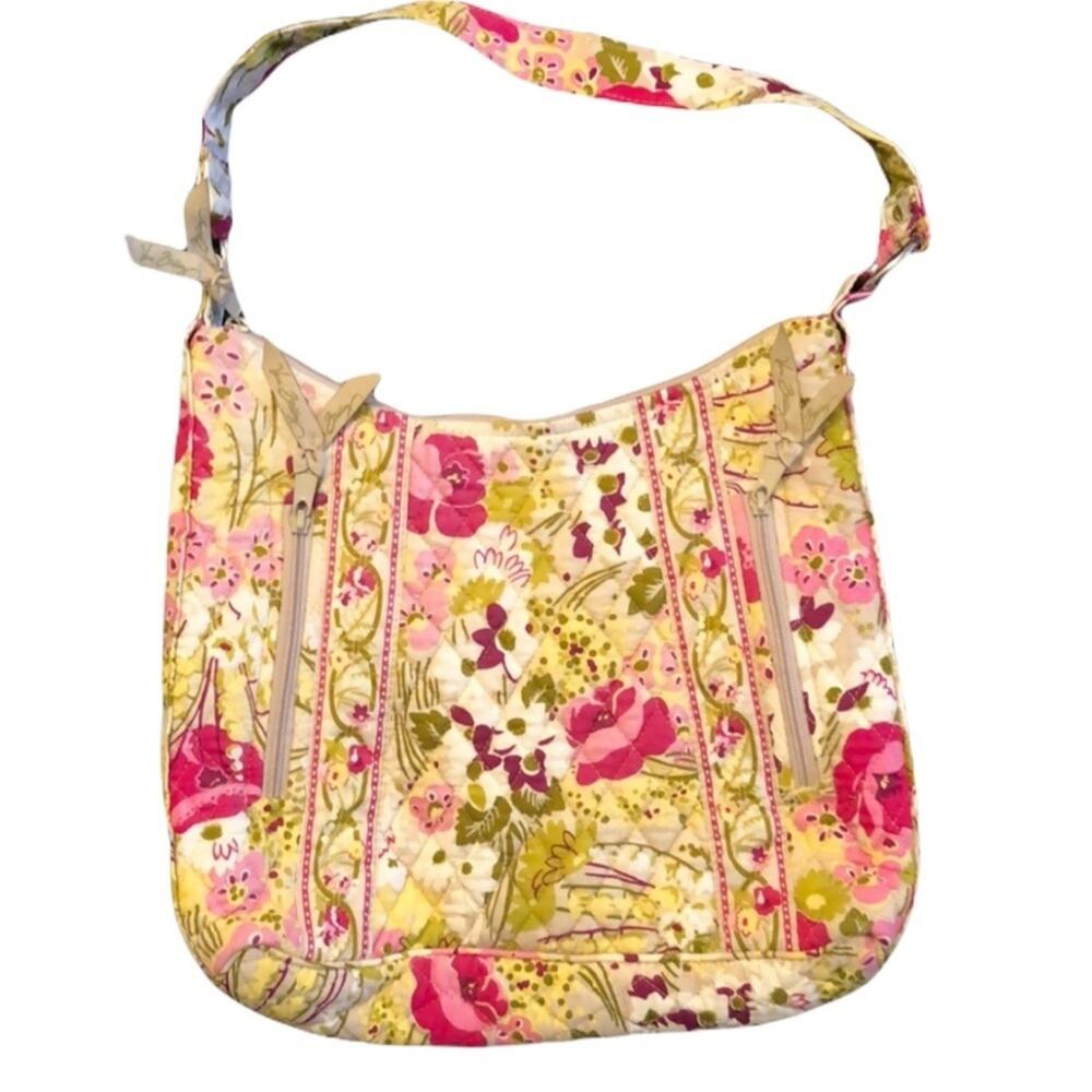 Vera Bradley Purse Make Me Blush Pink Yellow Flowers